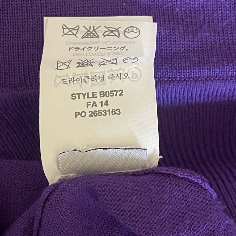 J. Crew Women’s Purple Turtleneck Sweater 100% Merino Wool Size XS - Picture 6 of 7